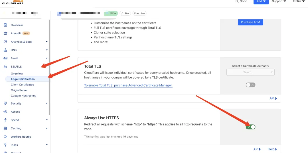 开启Always use Https